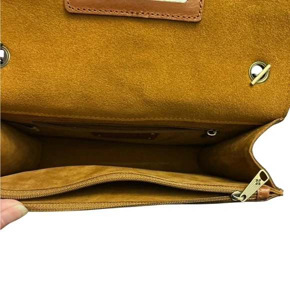 Patricia Nash 10th Anniversary Tan Leather Crossbody Bag - Picture 4 of 9